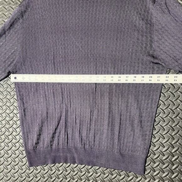 Tulliano Knitted Heavy Cotton purple Long Sleeve Crew Neck Mens Size‎ Large - Picture 5 of 6